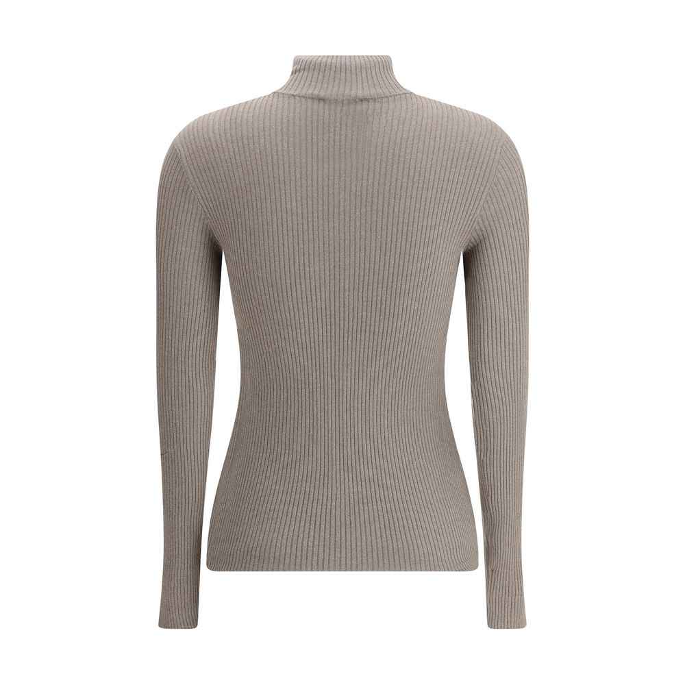 Brunello Cucinelli Zipped high neck Top
