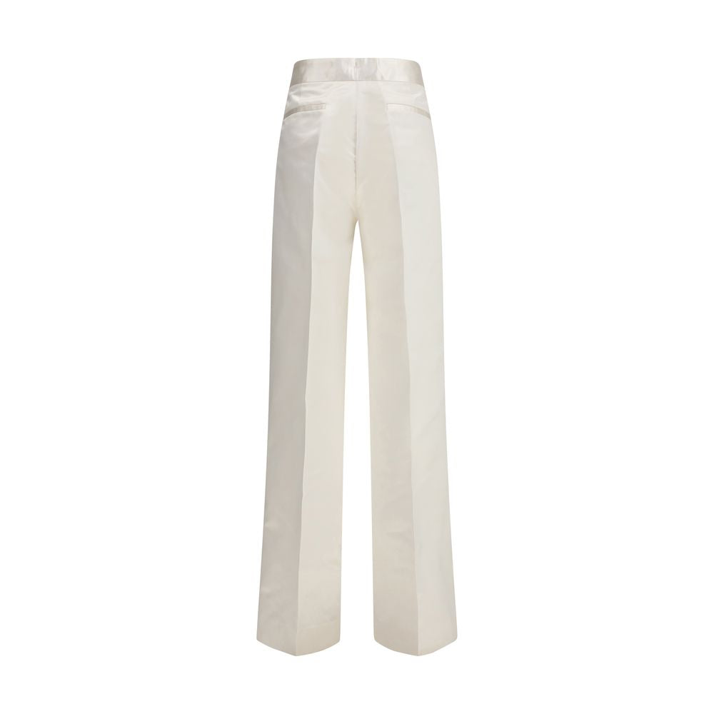 SA SU PHI Cream Silk Pants