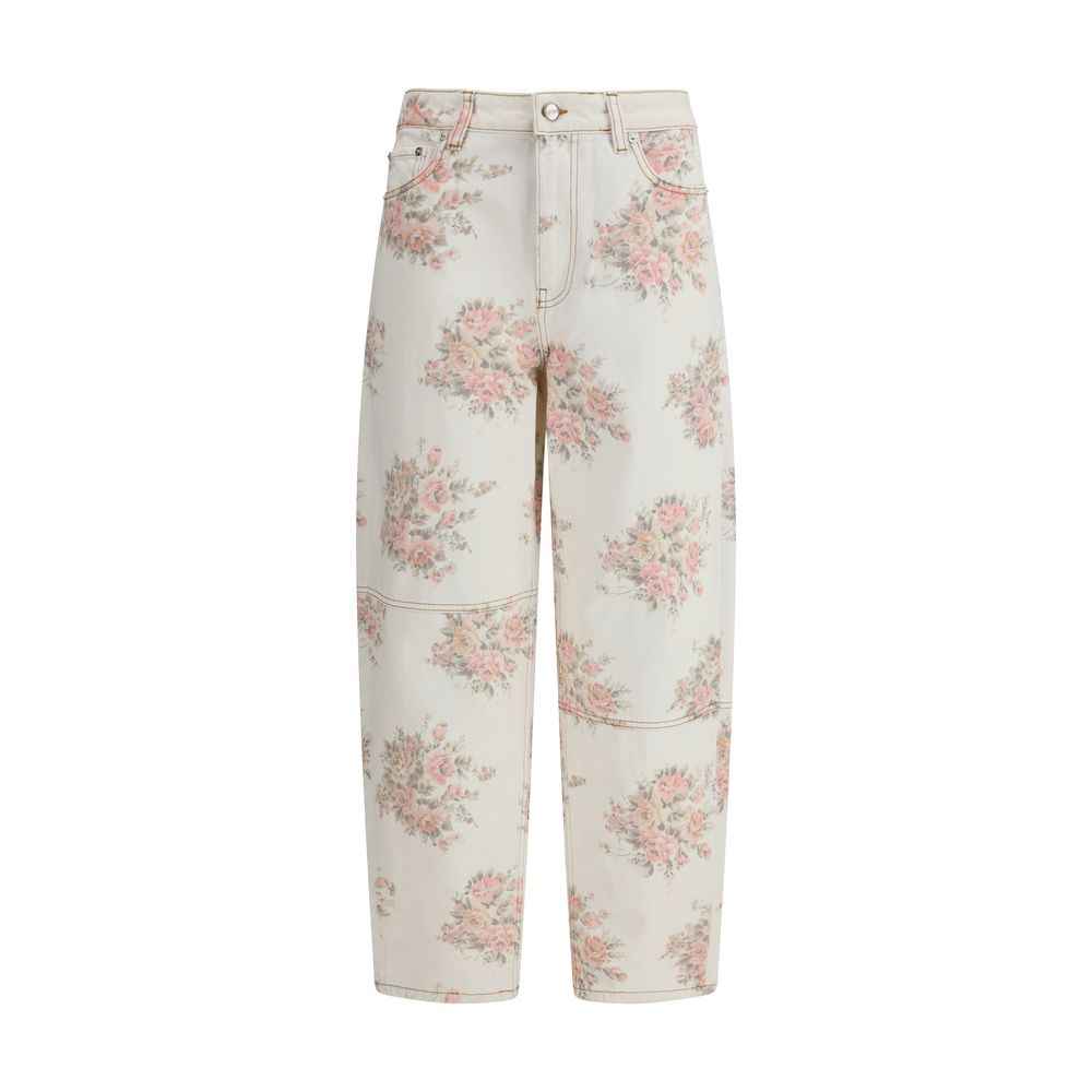 Ganni Stary floral-print Jeans