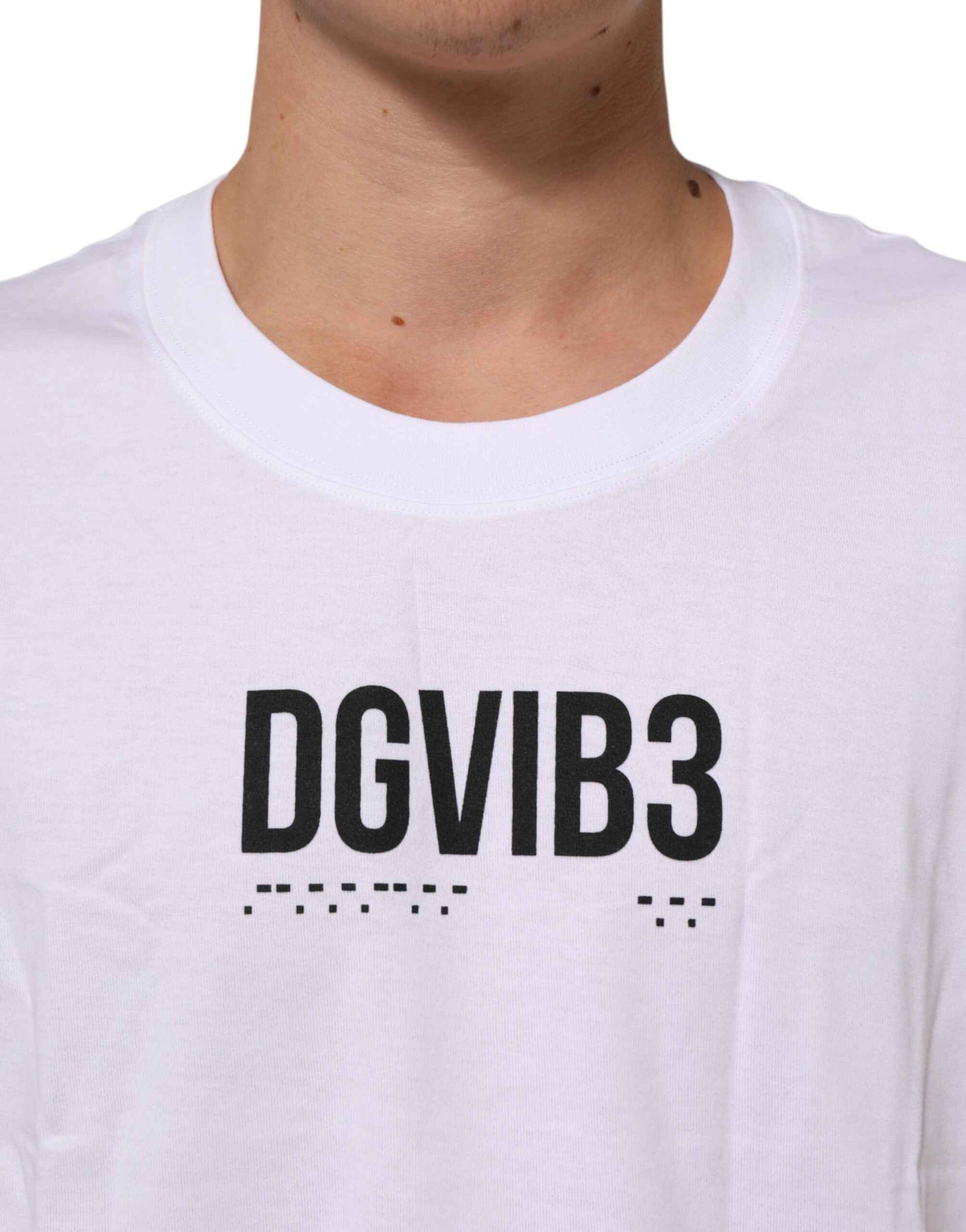 Dolce & Gabbana White Cotton Sleeveless Printed Tank T-shirt