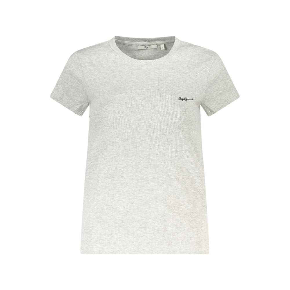 Pepe Jeans Gray Cotton Women T-Shirt