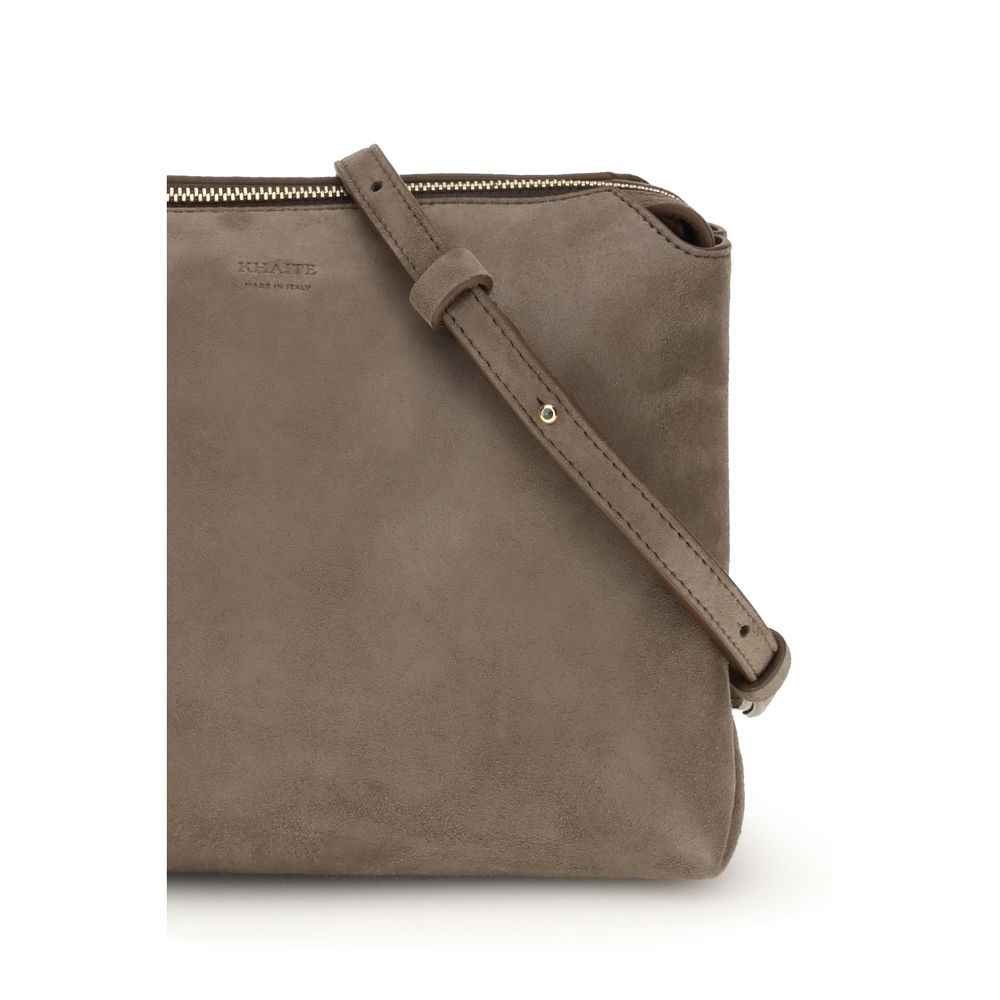Khaite Beige Calf Leather Bos Taurus Shoulder Bag