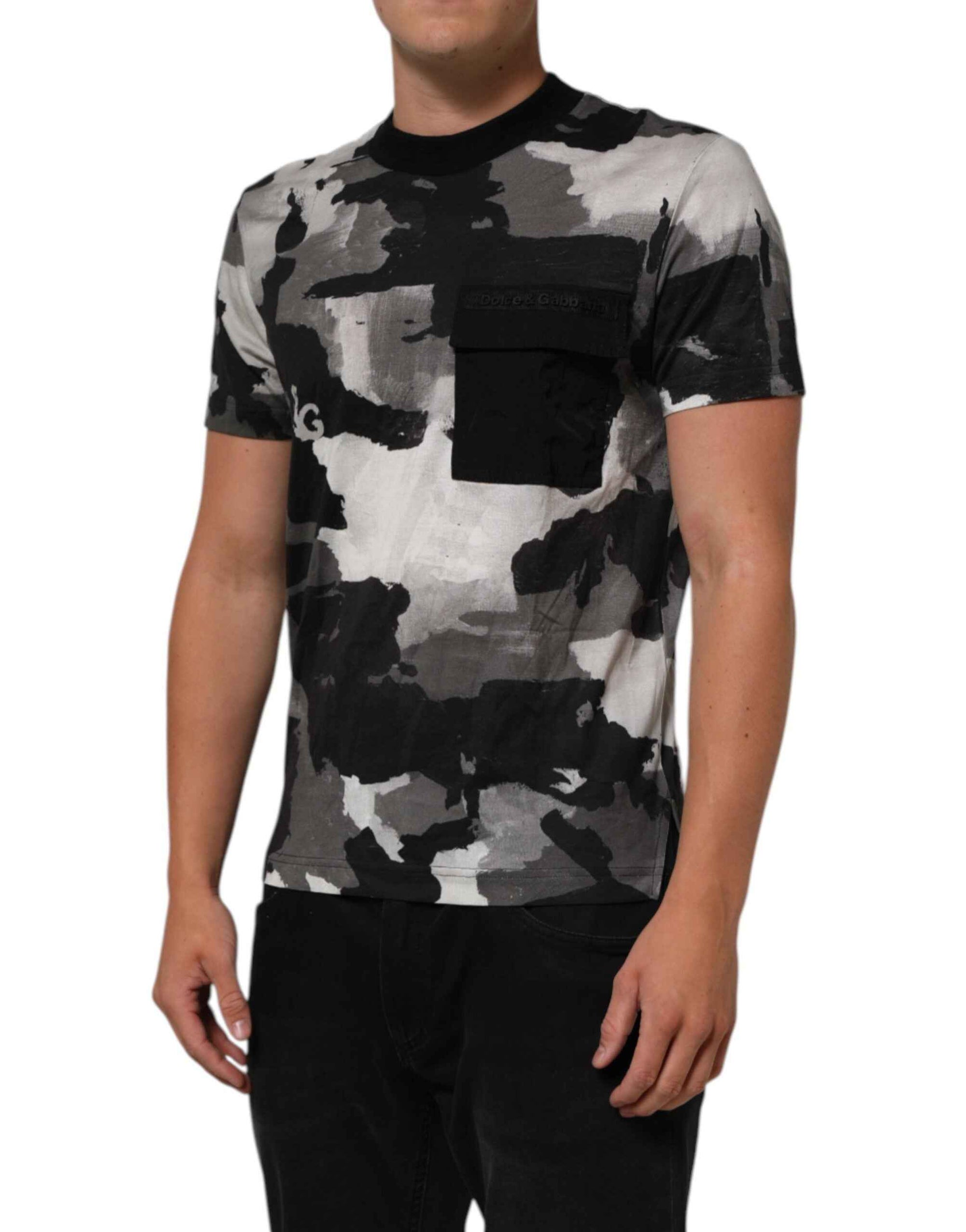 Dolce & Gabbana Multicolor Camouflage Men Short Sleeves T-shirt