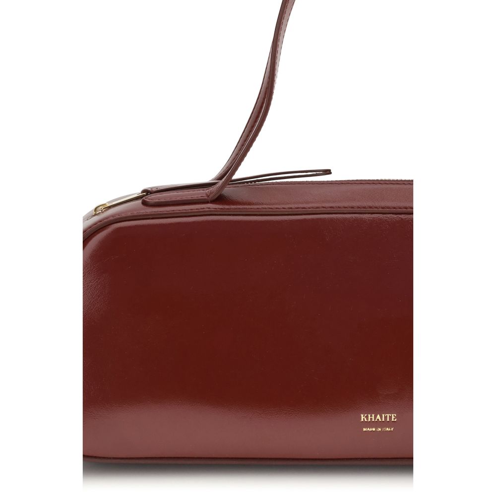 Khaite Red Calf Leather Bos Taurus Shoulder Bag