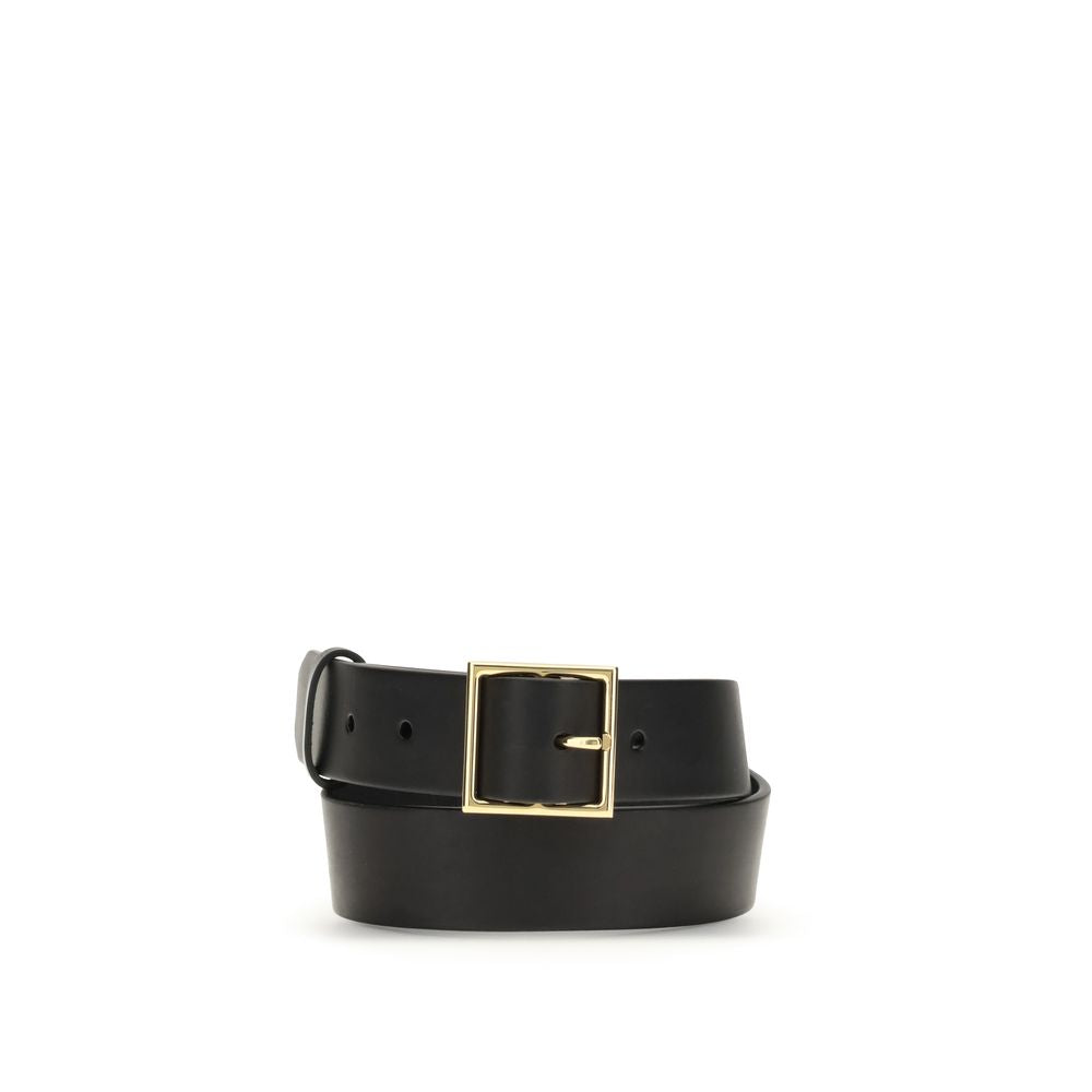 Gabriela Hearst Black Leather Regular Belt