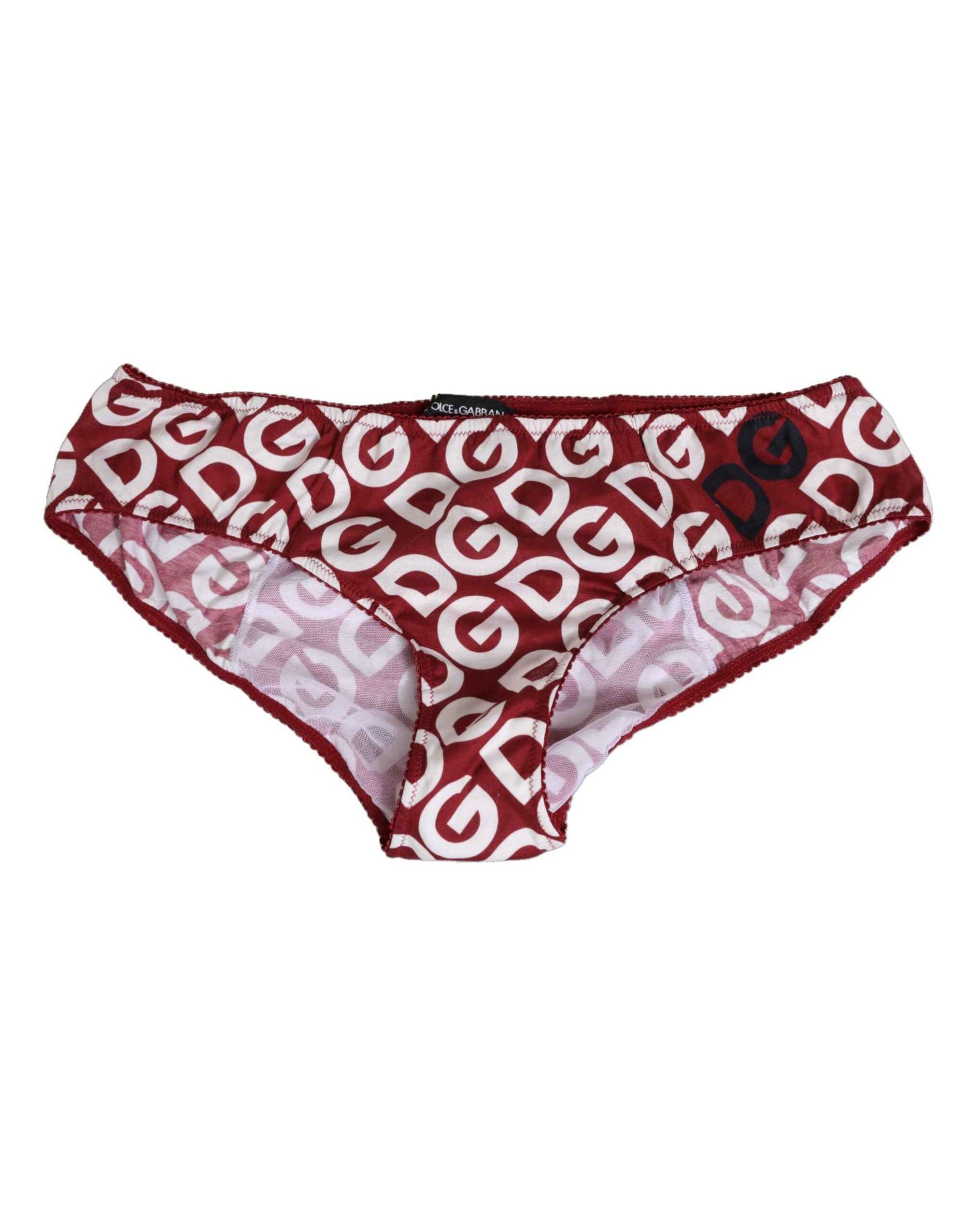 Dolce & Gabbana Bordeaux DG Logo Slip Bottom Brief Underwear