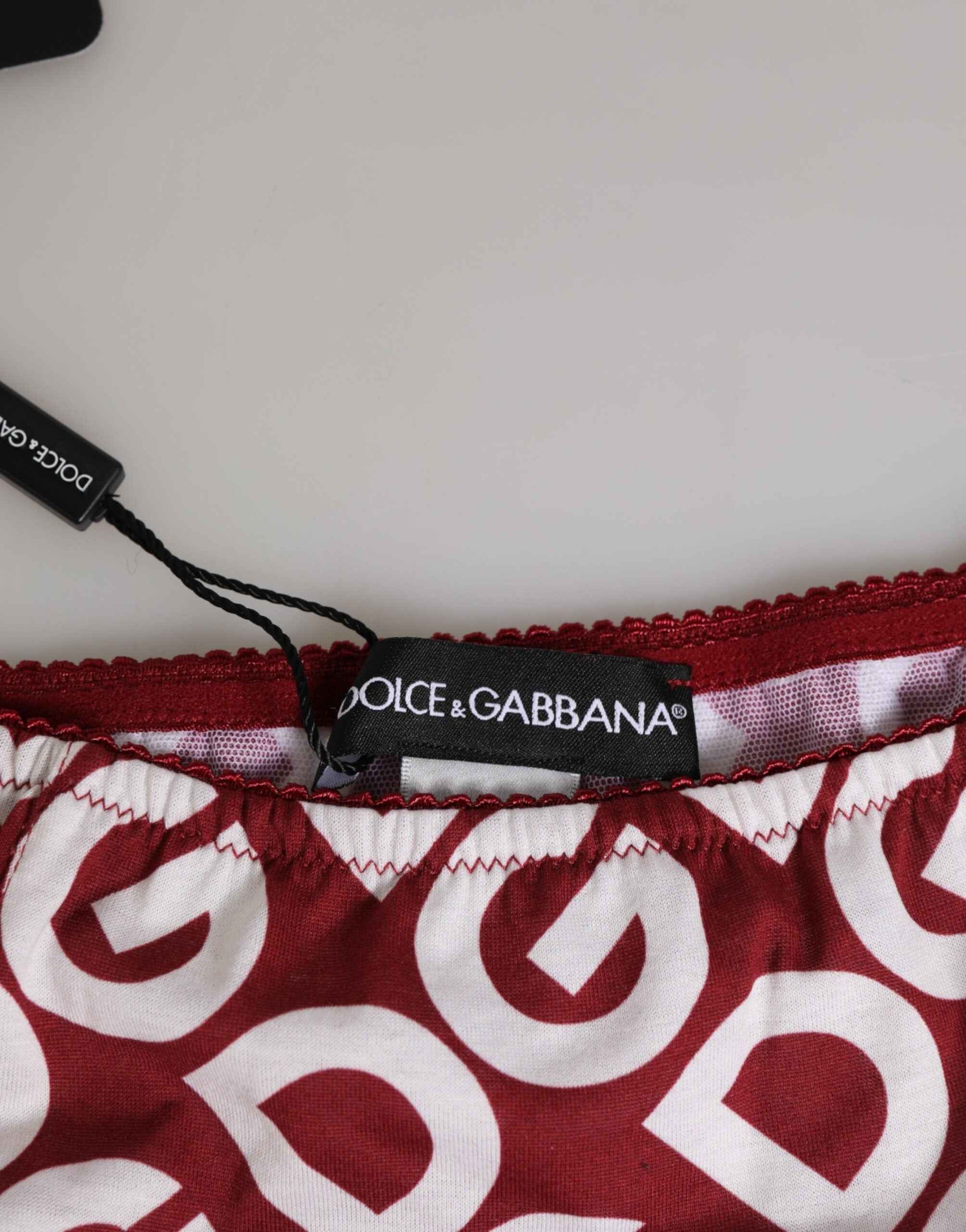 Dolce & Gabbana Bordeaux DG Logo Slip Bottom Brief Underwear