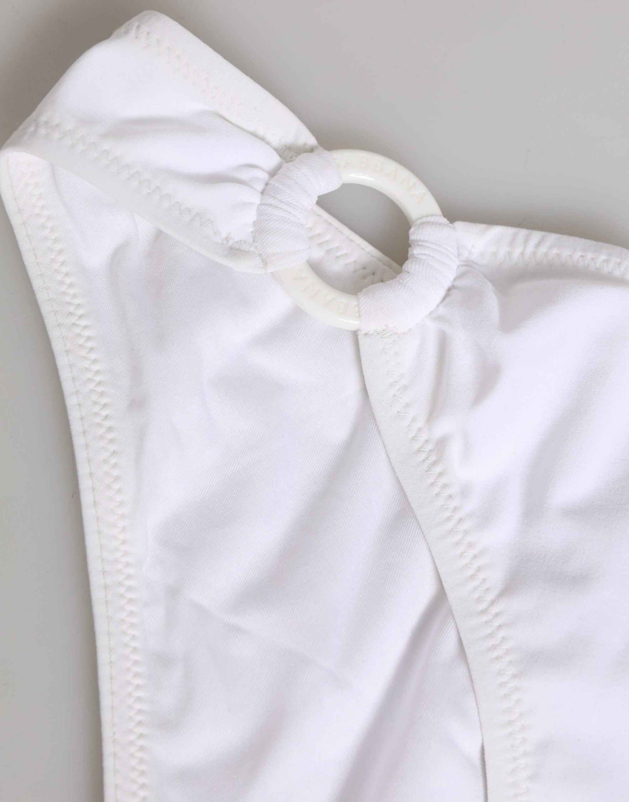 Dolce & Gabbana White Logo Swimsuit 2 Piece Top Bottom Swimwear