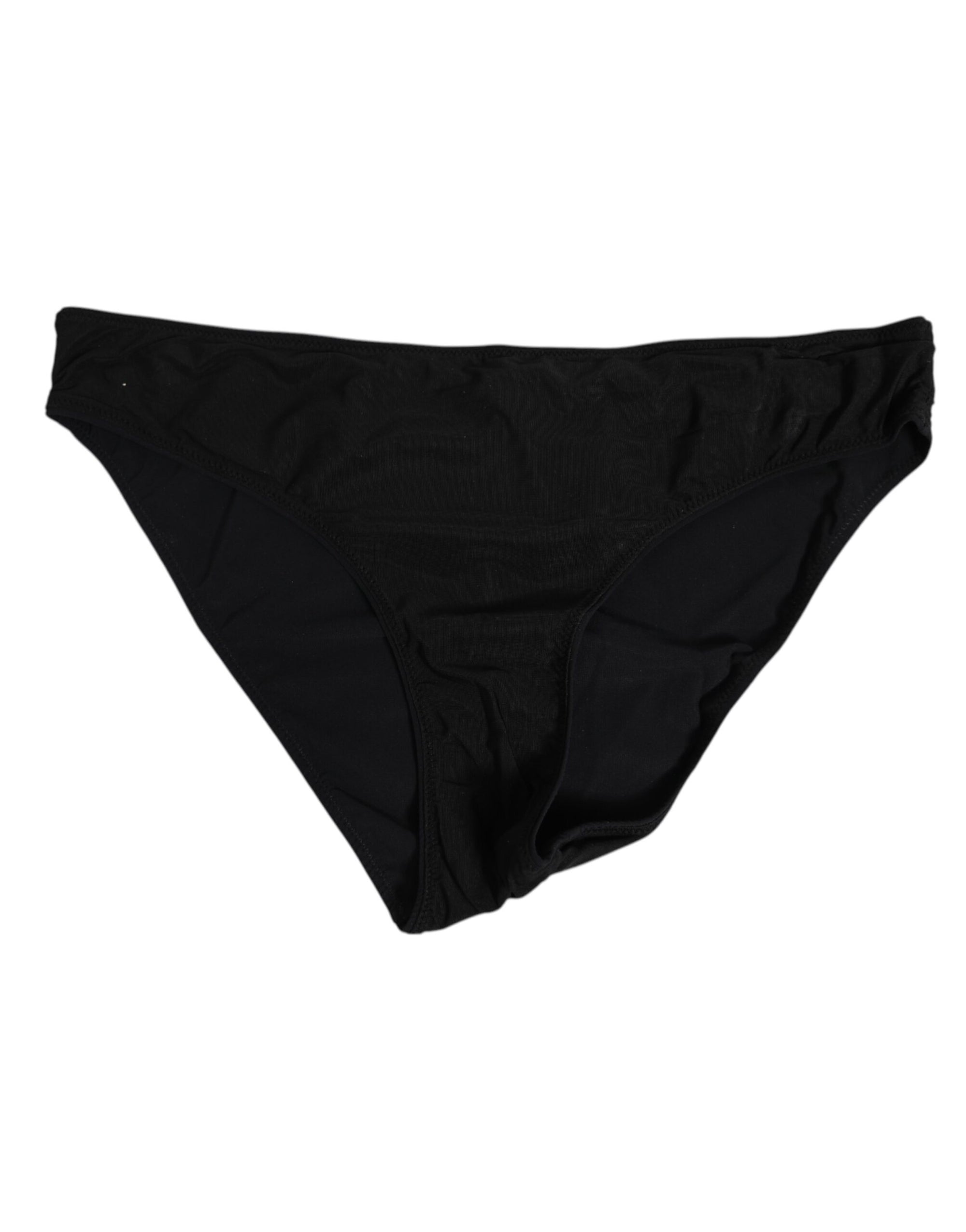 Dolce & Gabbana Black Nylon Stretch Slip Brief Women Underwear