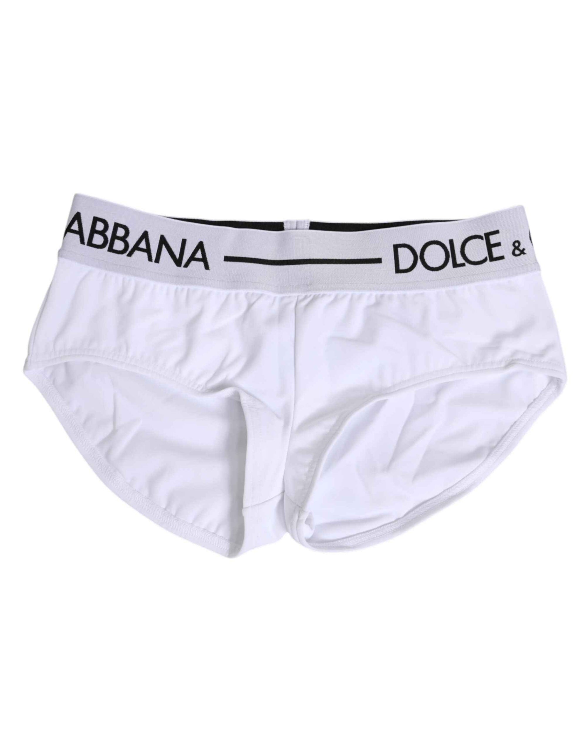 Dolce & Gabbana White Nylon Logo Waistband Shorts Underwear