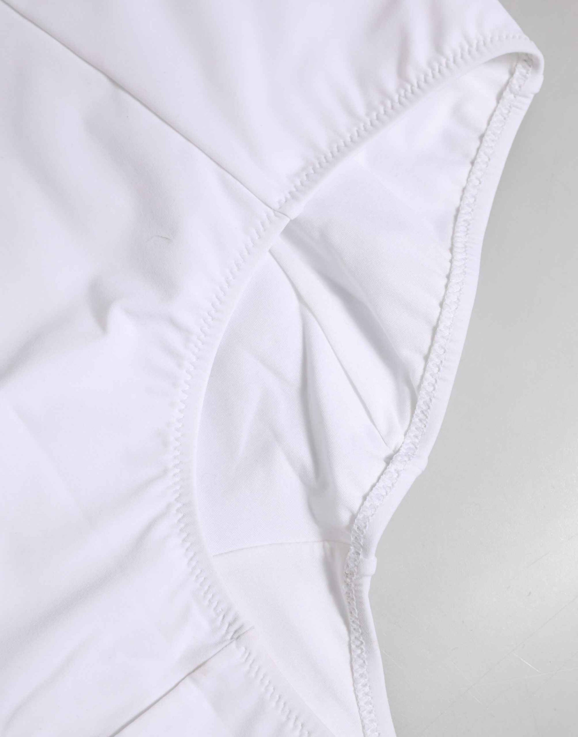 Dolce & Gabbana White Nylon Logo Waistband Coulotte Underwear