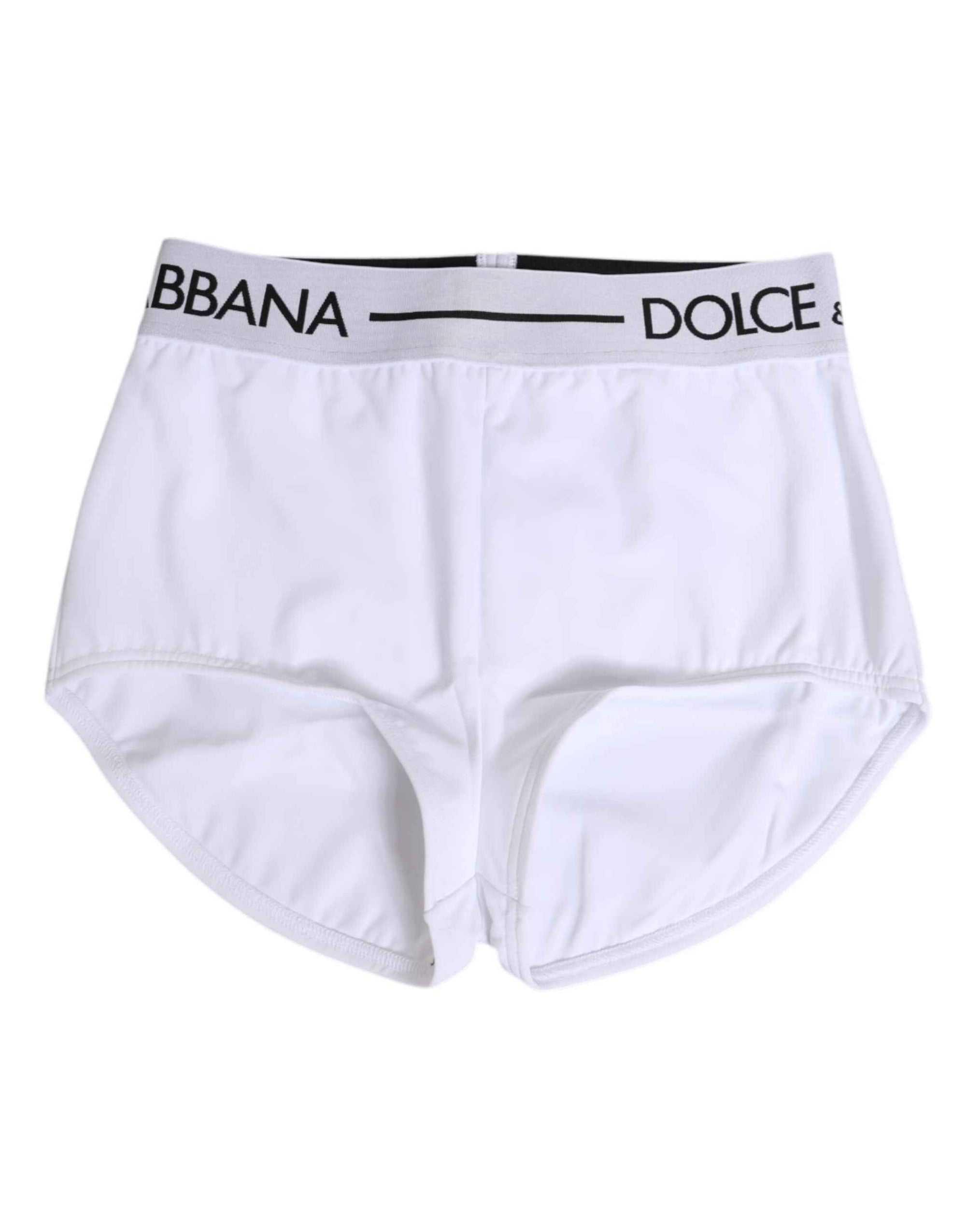 Dolce & Gabbana White Nylon Logo Waistband Shorts Underwear