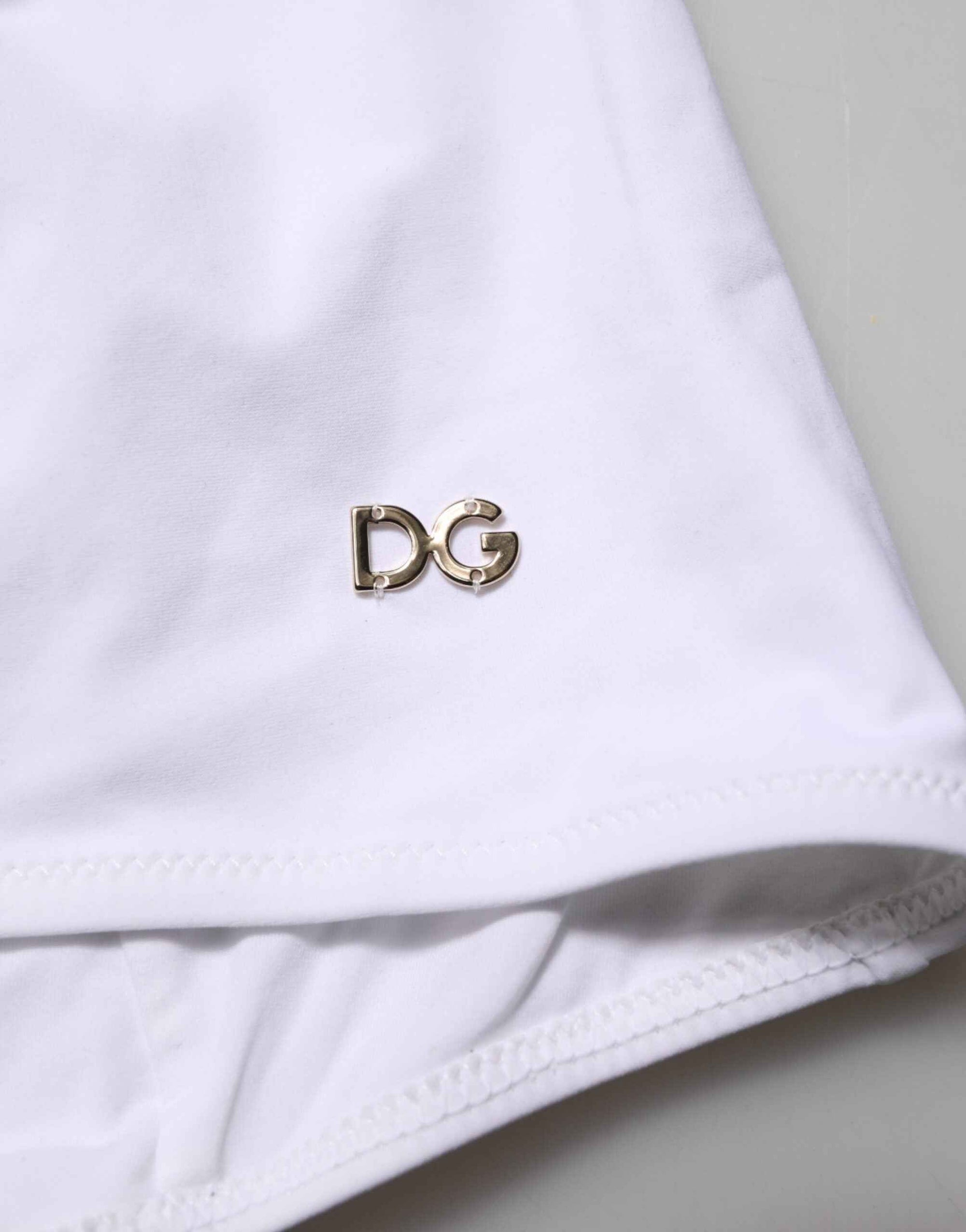 Dolce & Gabbana White Padded Balconette One Piece Swimwear