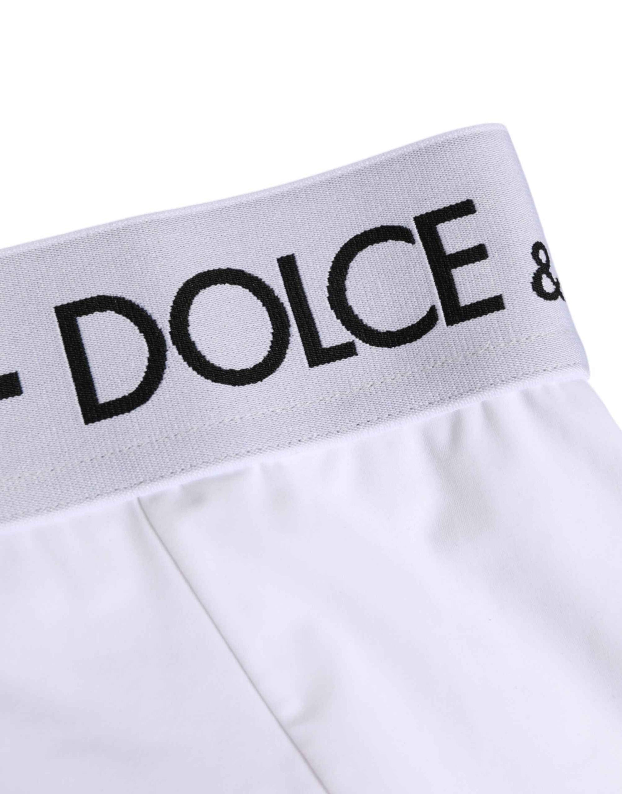 Dolce & Gabbana White Nylon Logo Waistband Panty Underwear