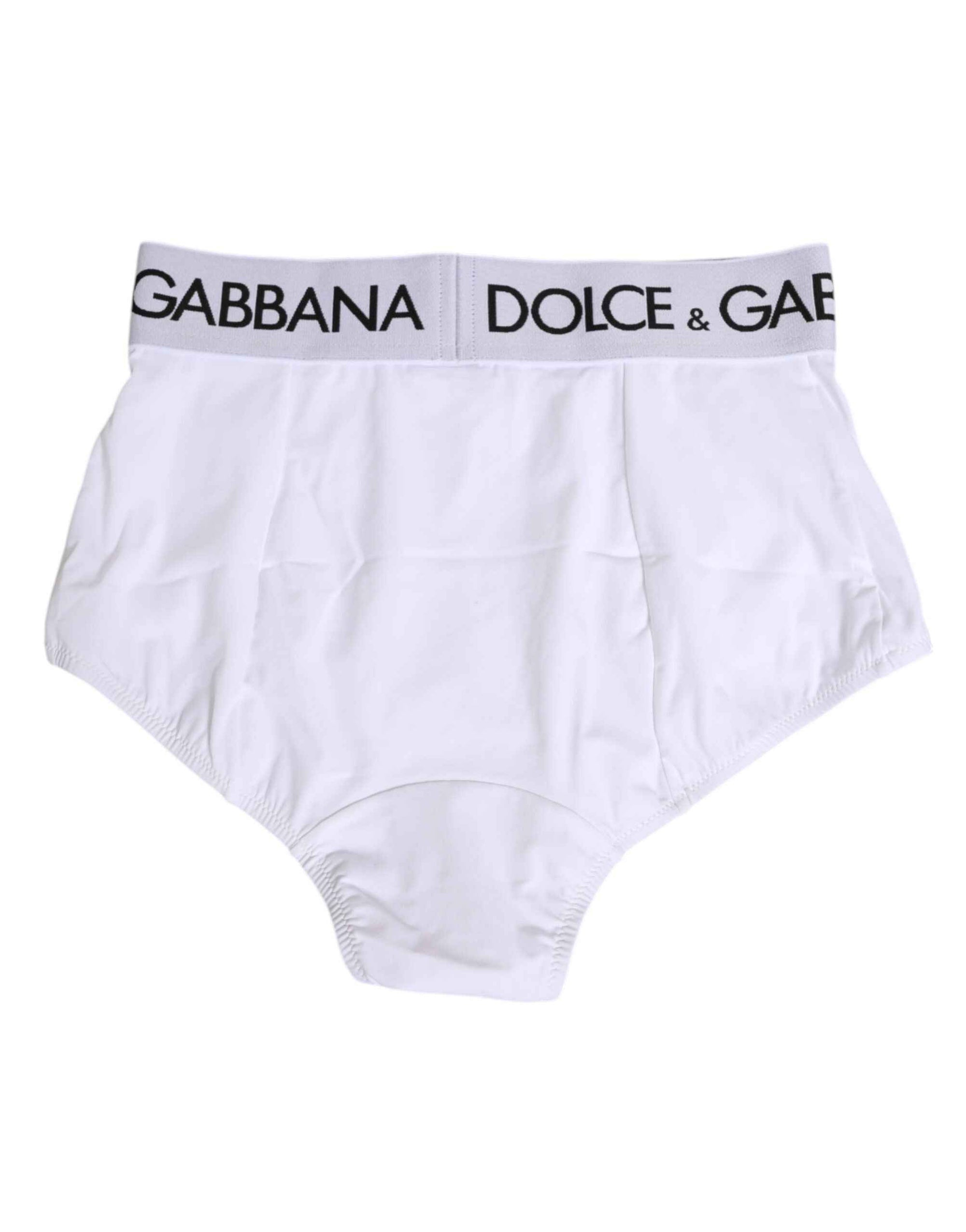 Dolce & Gabbana White Nylon Logo Waistband Panty Underwear