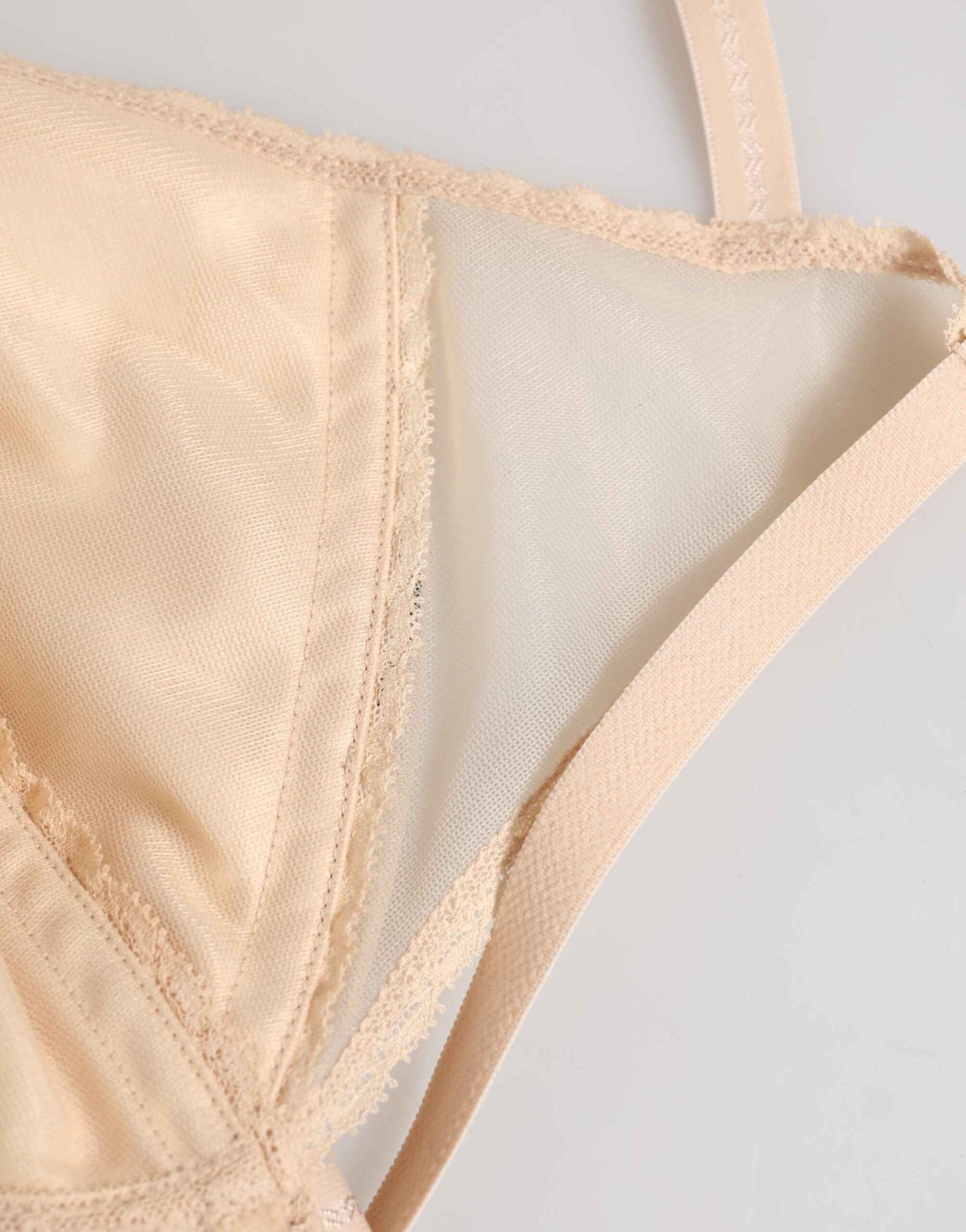 Dolce & Gabbana Beige Nylon Triangle Soft Cup Brassiere Underwear