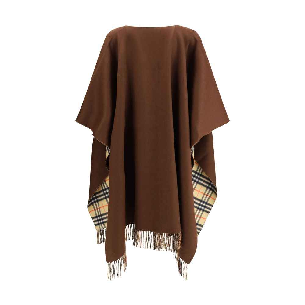 Burberry Reversible check wool cashmere Cape
