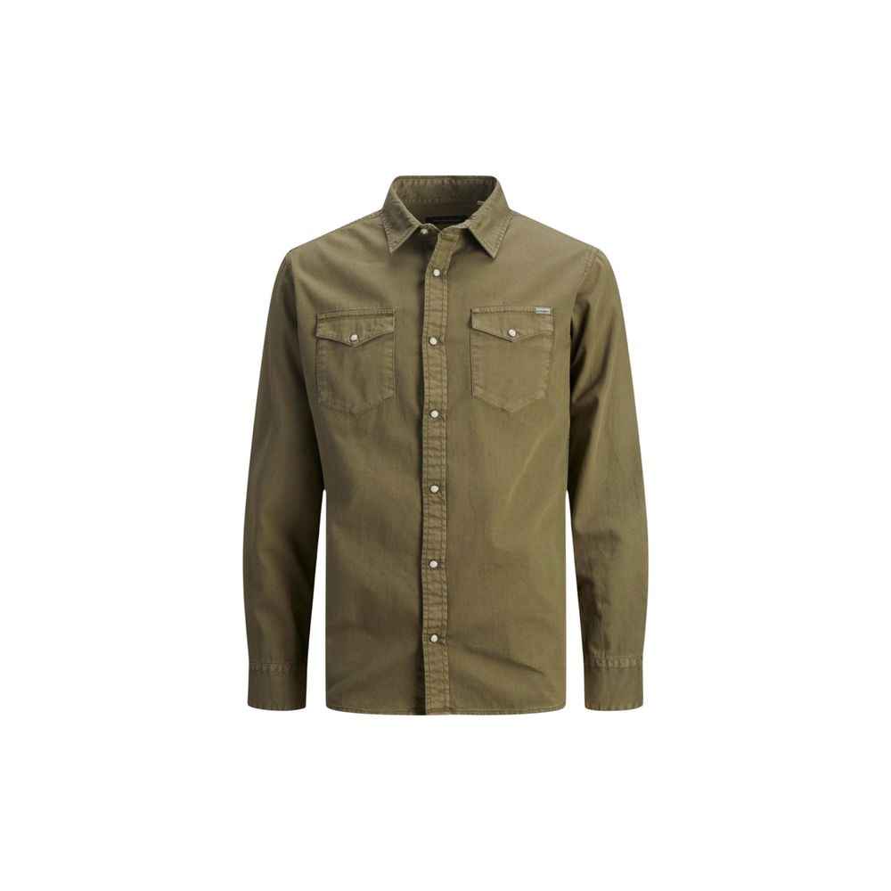 Jack Jones Green Denim Shirt