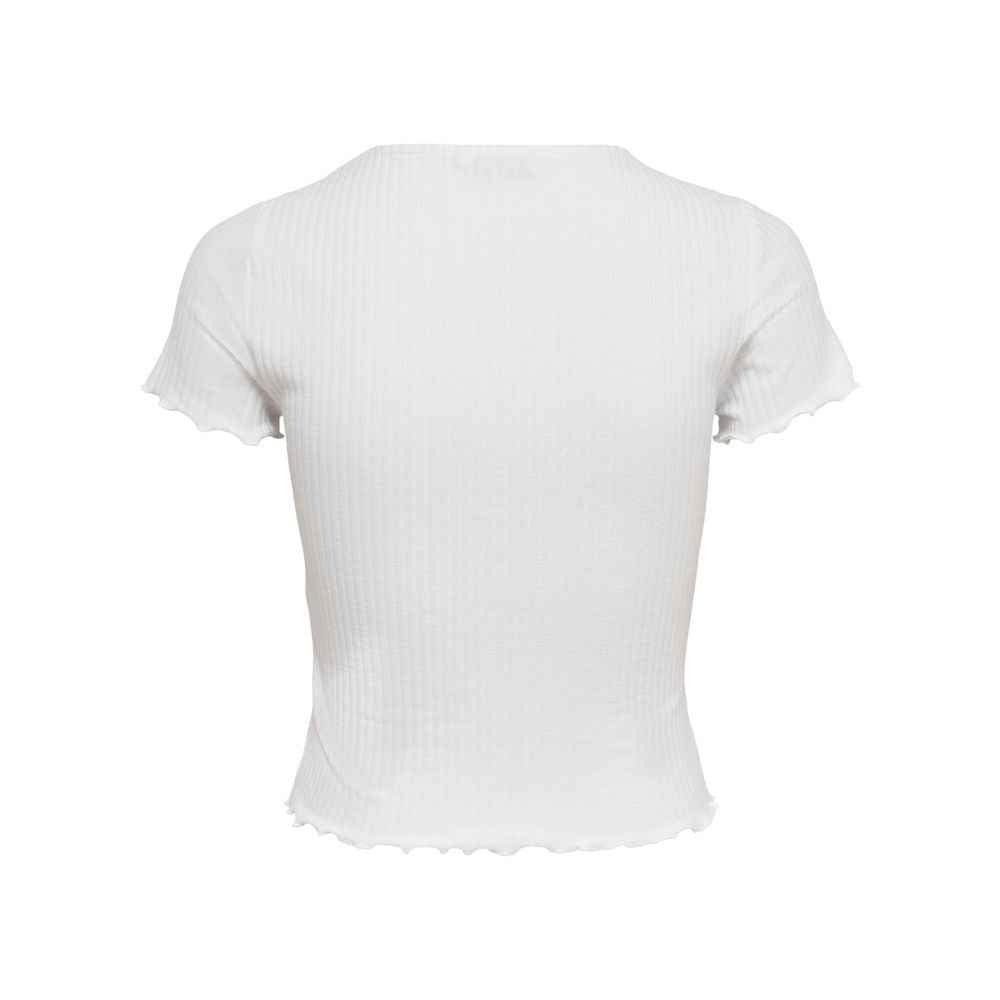 Only White Polyester T-Shirt