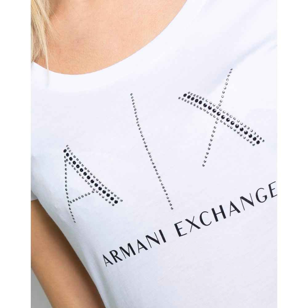 Armani Exchange White Cotton T-Shirt