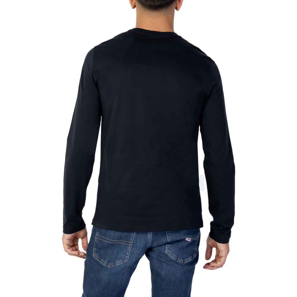 Armani Exchange Blue Cotton Long Sleeve