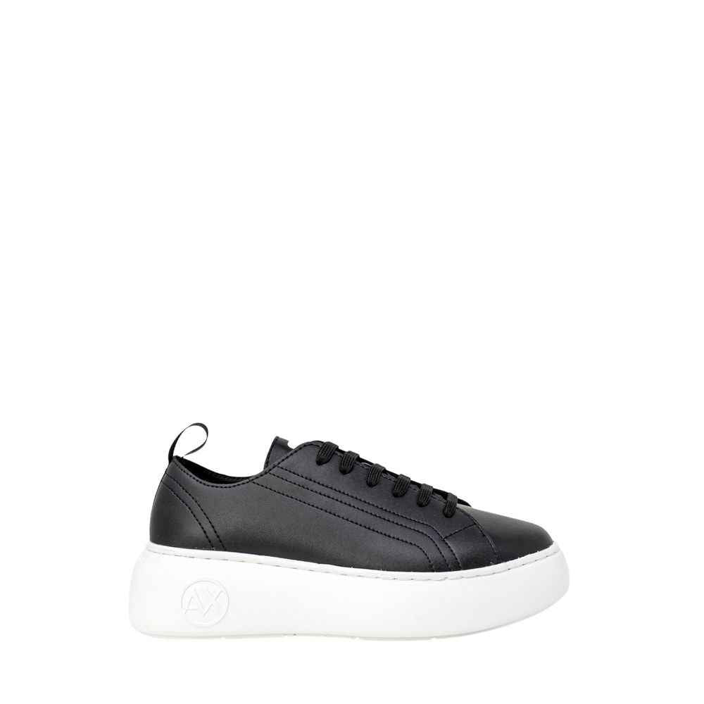 Armani Exchange Black Artificial Leather Sneaker