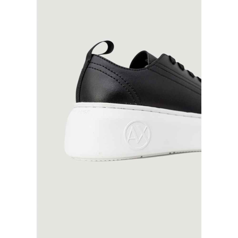 Armani Exchange Black Artificial Leather Sneaker