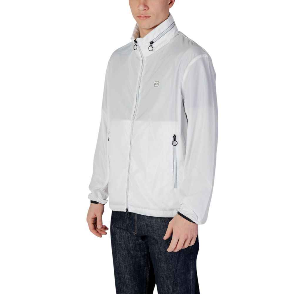 Armani Exchange White Polyester Shell Jacket