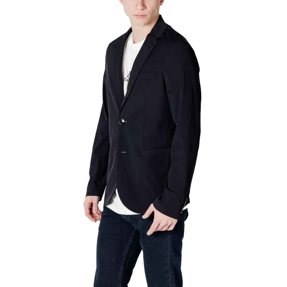 Armani Exchange Black Cotton Blazer