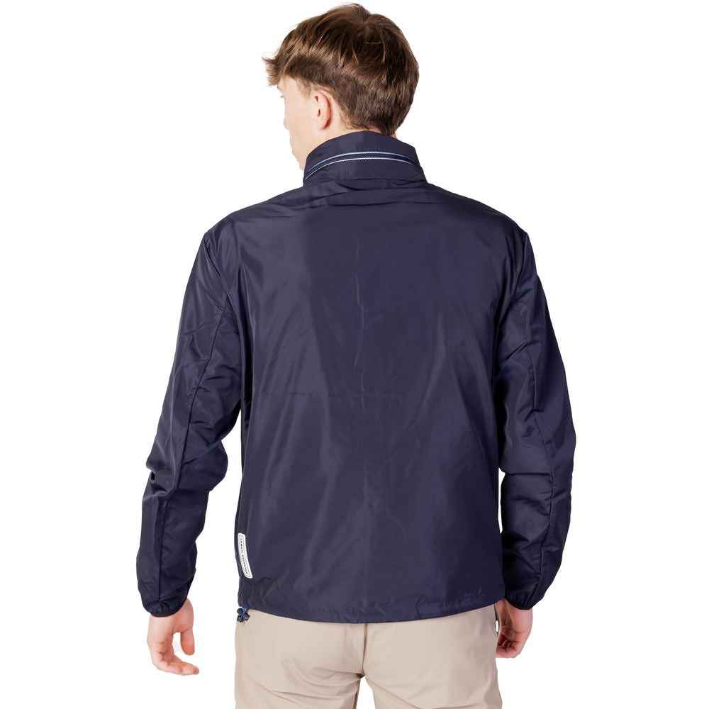 Armani Exchange Blue Polyester Jackets & Coat