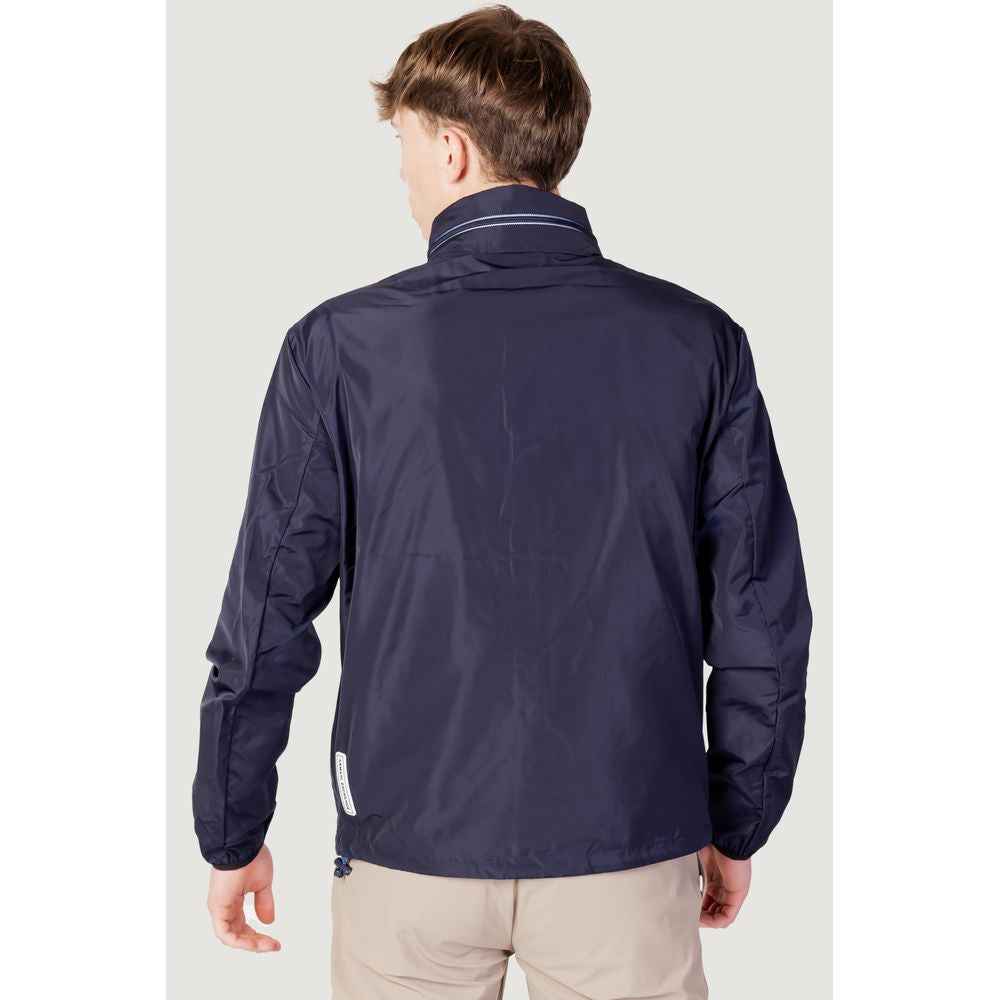 Armani Exchange Blue Polyester Jackets & Coat