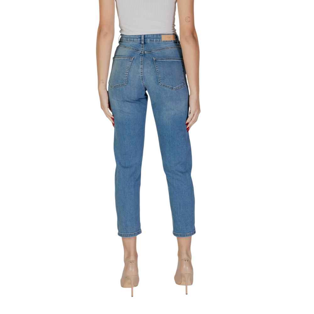 ICHI Light Blue Cotton Mom Jean