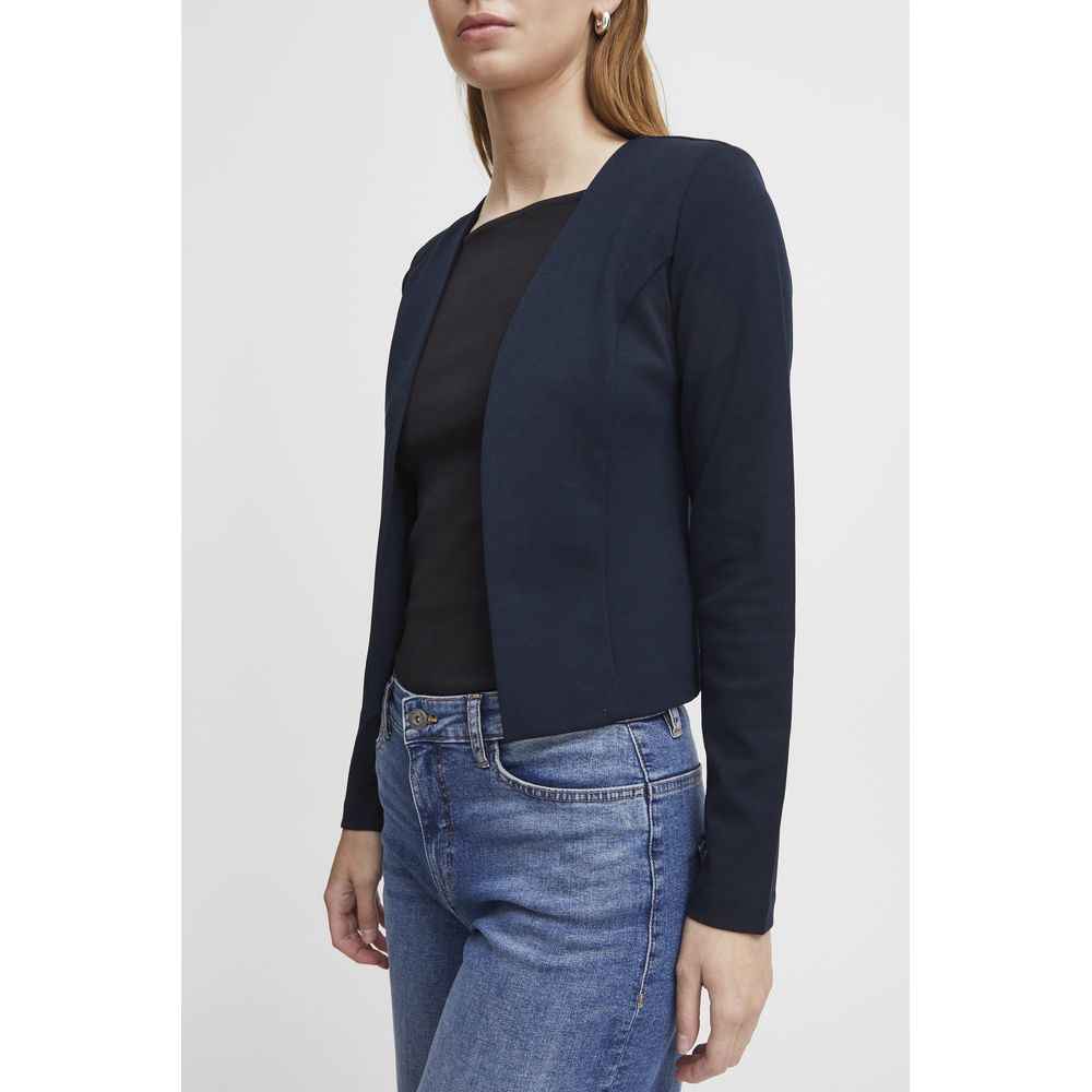 ICHI Blue Polyester Blazer