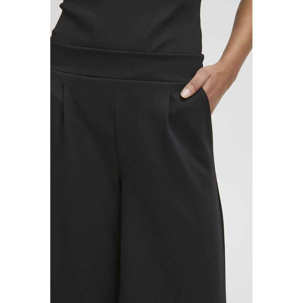 ICHI Black Recycled Polyester Pant