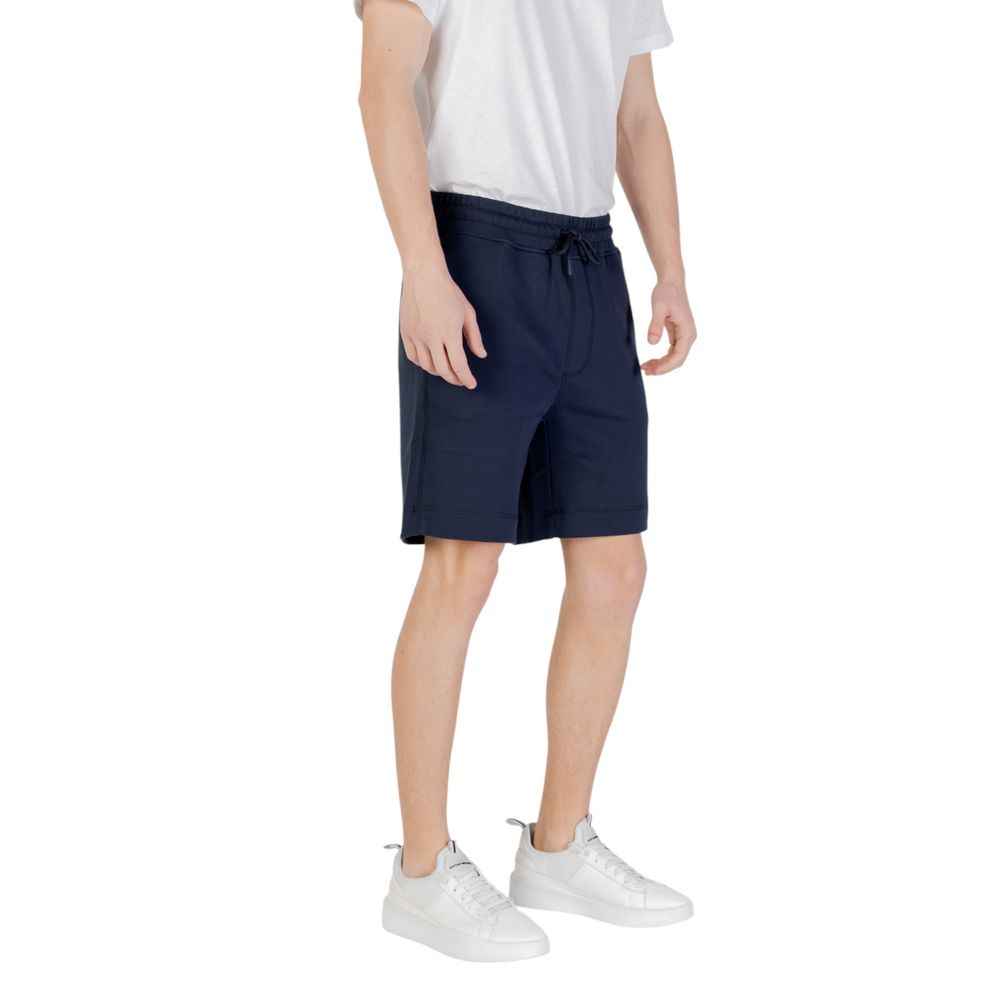 Hugo Boss Blue Cotton Bermuda