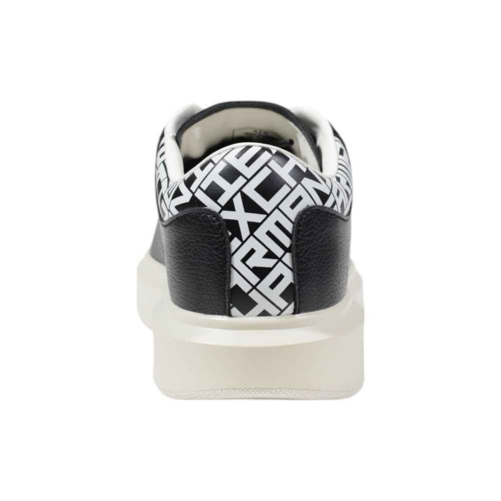 Armani Exchange Black And White Leather Sneaker