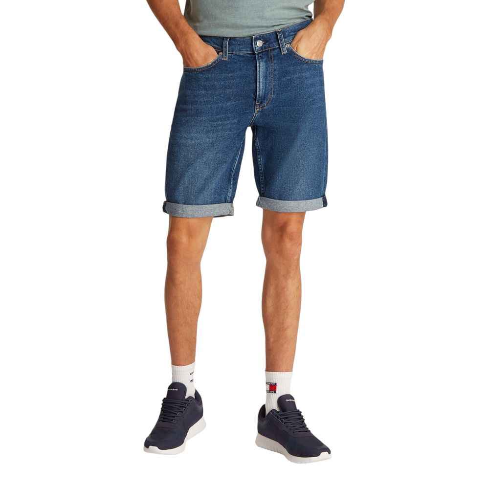 Calvin Klein Jeans Blue Cotton Bermuda