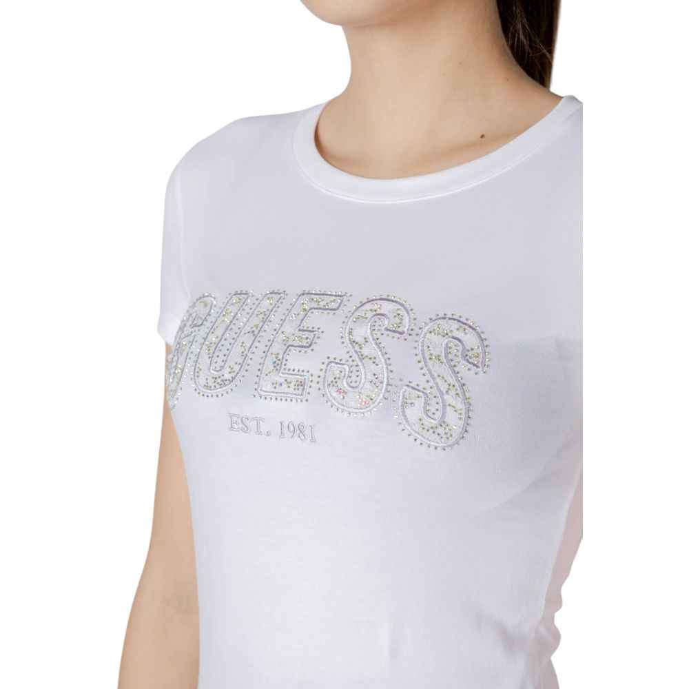 Guess White Cotton T-Shirt