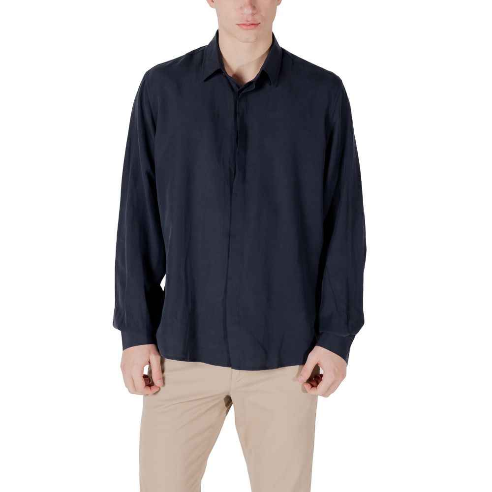 Antony Morato Blue Lyocell Shirt