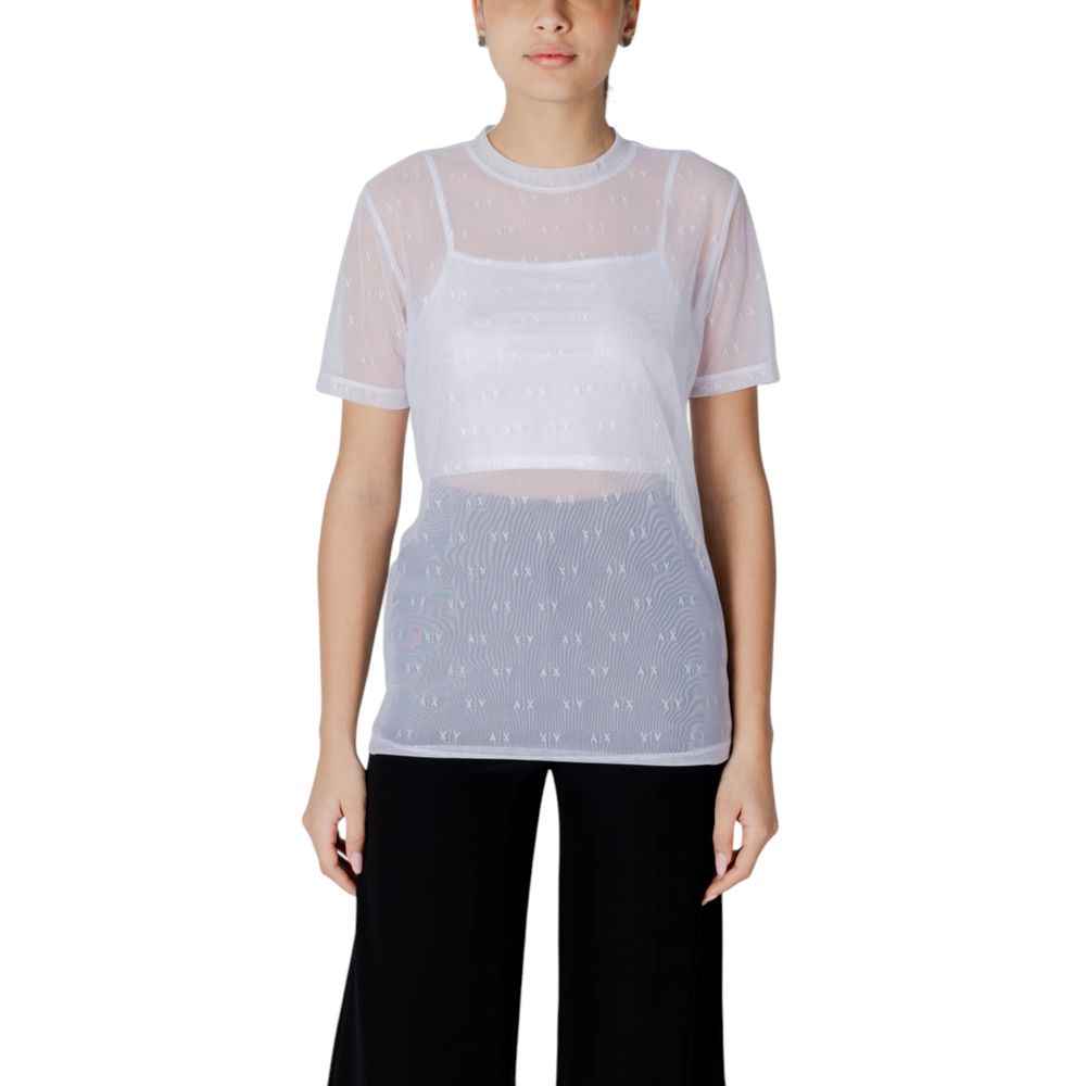 Armani Exchange White Polyamide T-Shirt