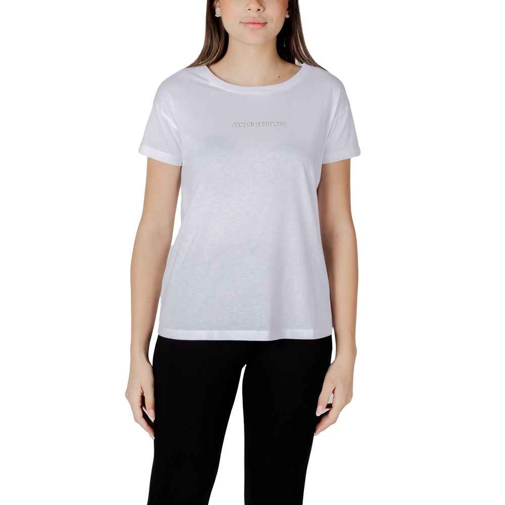 Armani Exchange White Cotton T-Shirt