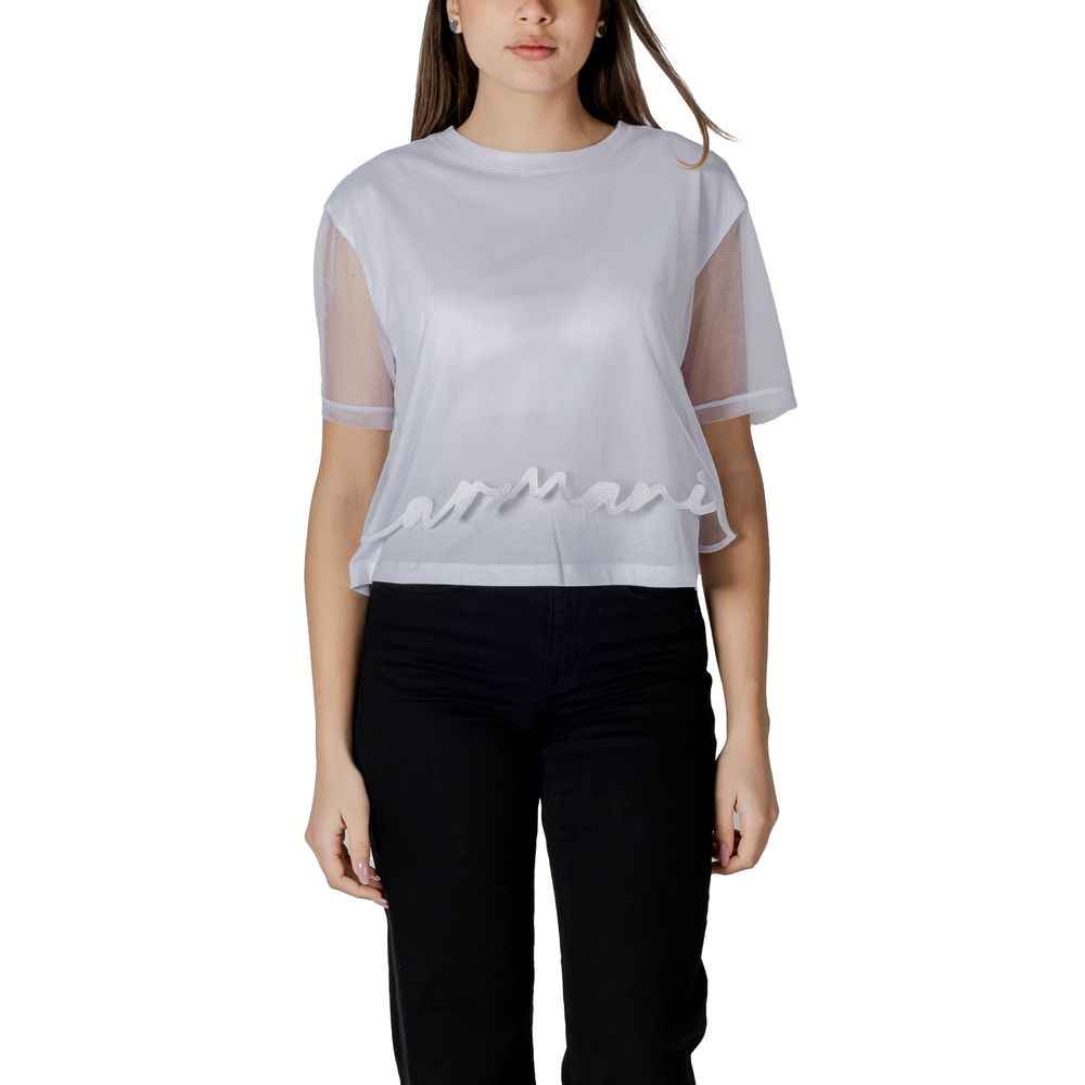 Armani Exchange White Cotton T-Shirt
