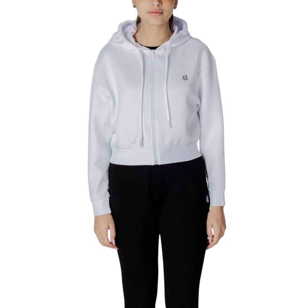 Armani Exchange White Cotton Hoody