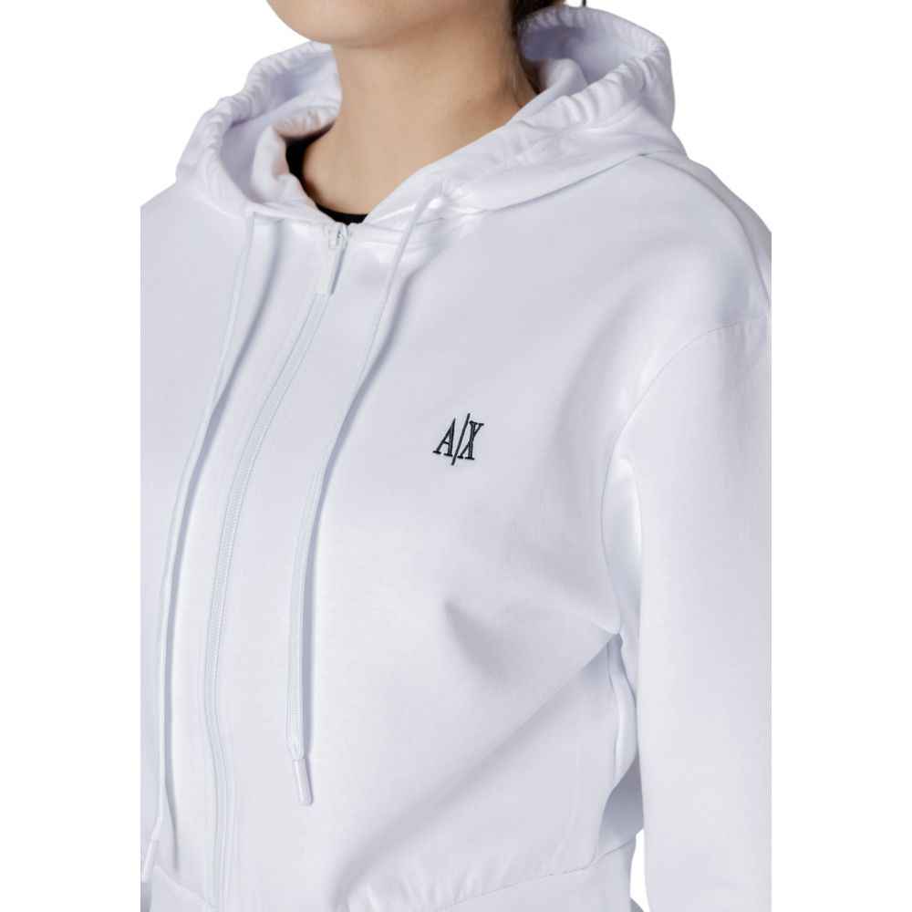 Armani Exchange White Cotton Hoody