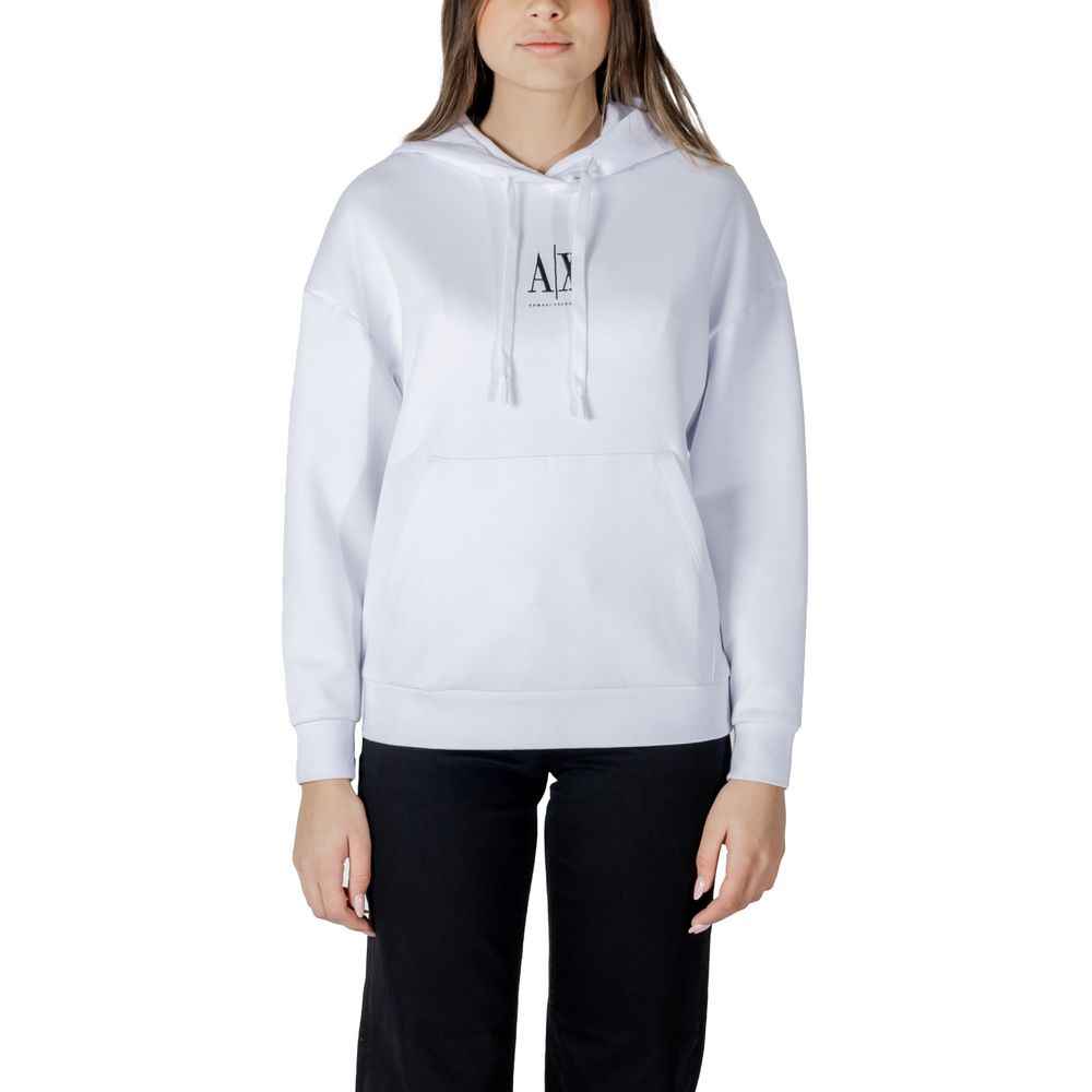 Armani Exchange White Cotton Hoody