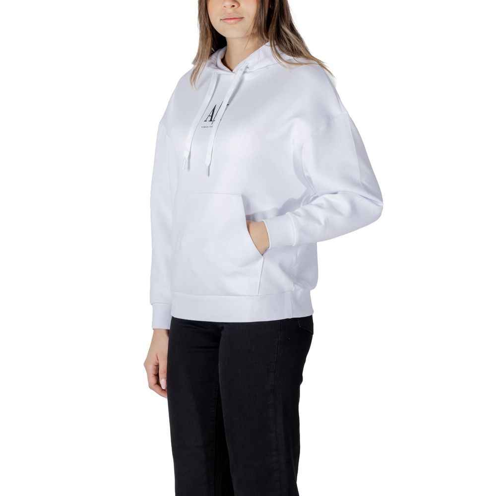 Armani Exchange White Cotton Hoody