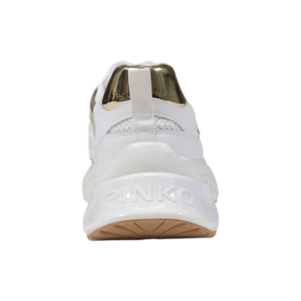 PINKO White Leather Sneaker