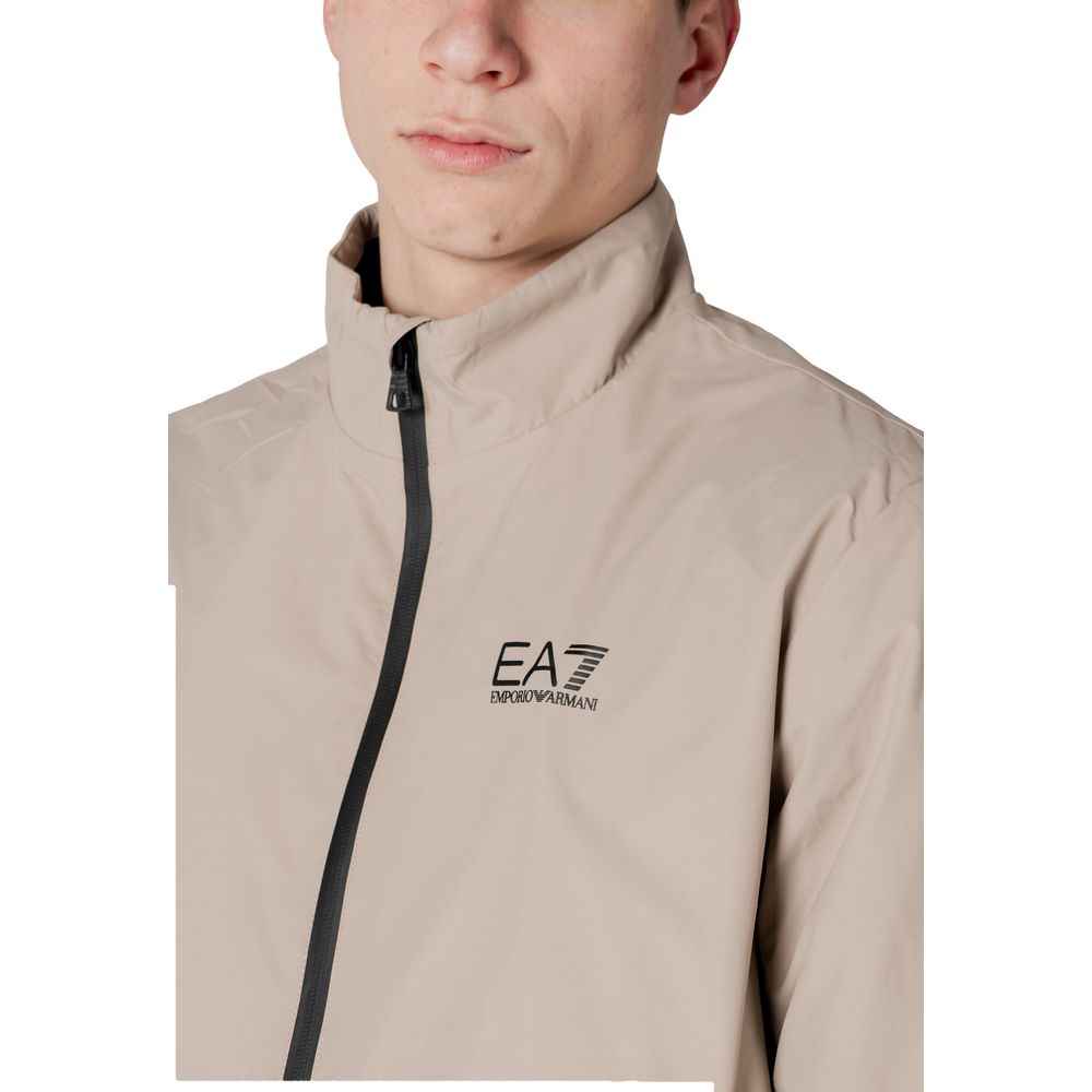 EA7 Emporio Armani Beige Polyamide Jackets & Coat