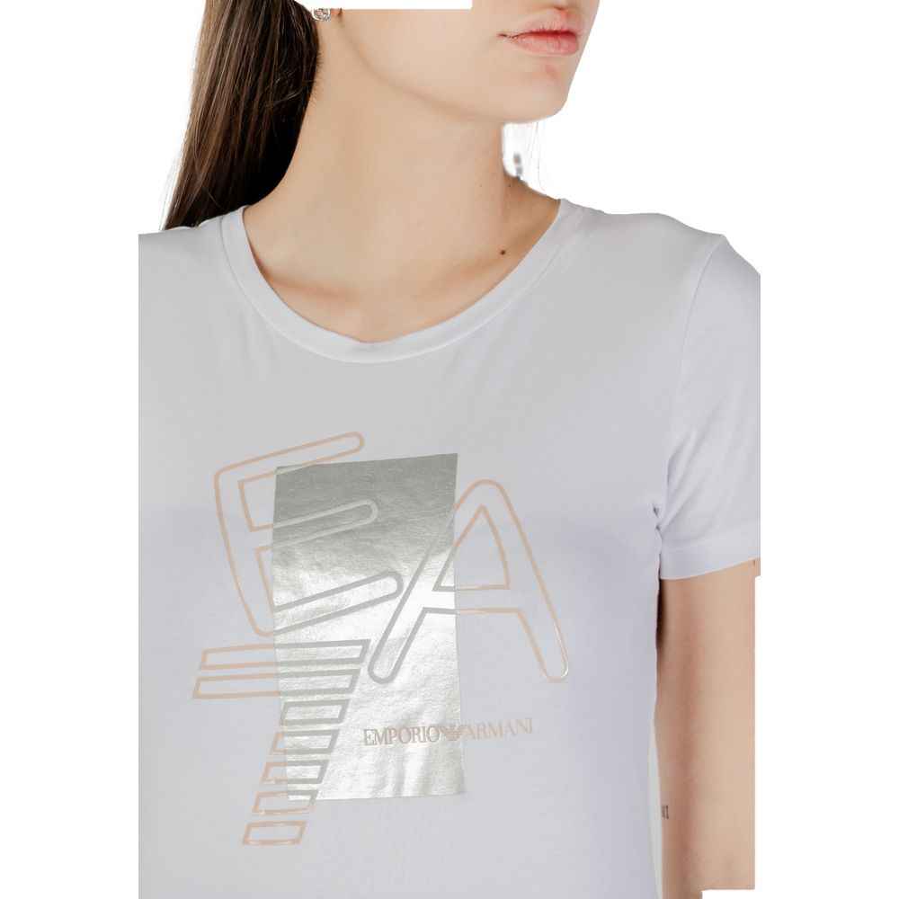 EA7 Emporio Armani White Cotton T-Shirt