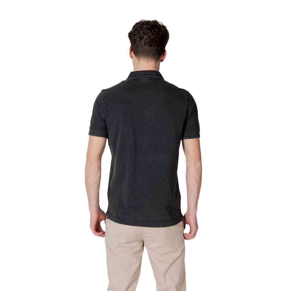 Replay Black Cotton Polo Shirt